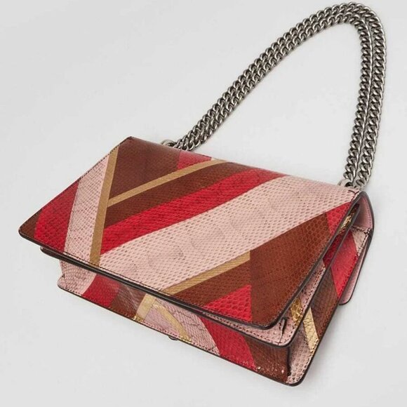 Gucci Pink Multicolor Ayers Snake Small Dionysus Small Shoulder Bag - Picture 3 of 12